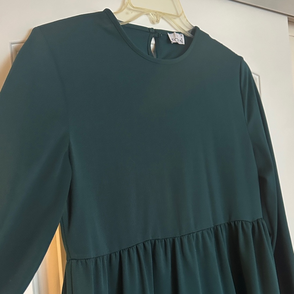 Dark Green Long Sleeve Dress